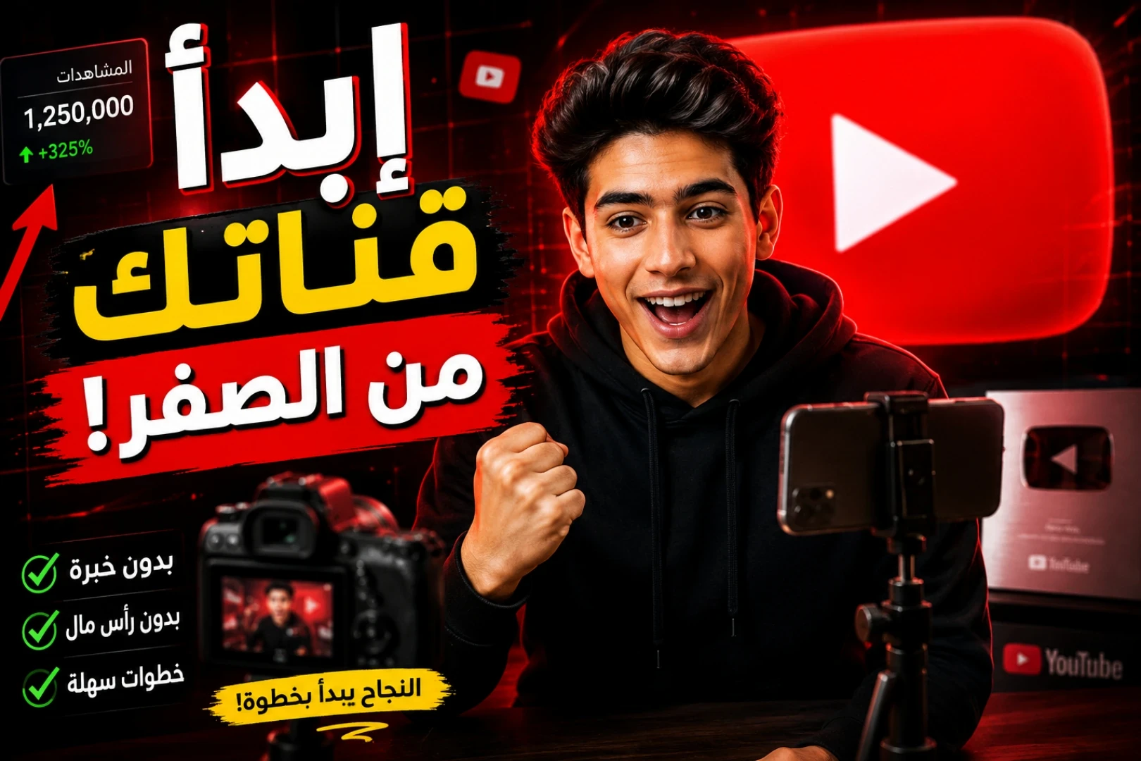image about كيف تبدأ قناة يوتيوب ناجحة من الصفر وتبني قناة قوية خطوة بخطوة (دليل شامل للمبتدئين)