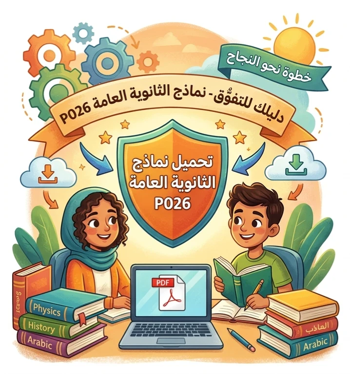 image about 📥 تحميل النماذج الاسترشادية للثانوية العامة 2026 PDF لجميع المواد برابط مباشر من وزارة التعليم