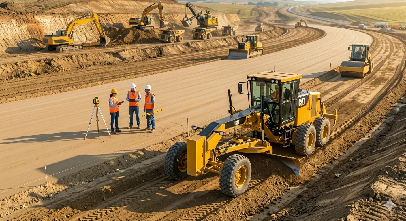 image about احترف هندسة الطرق عن طريق التعرف عن مراحل انشاء الطريق من البداية حتى الانتهاء من الرصف .