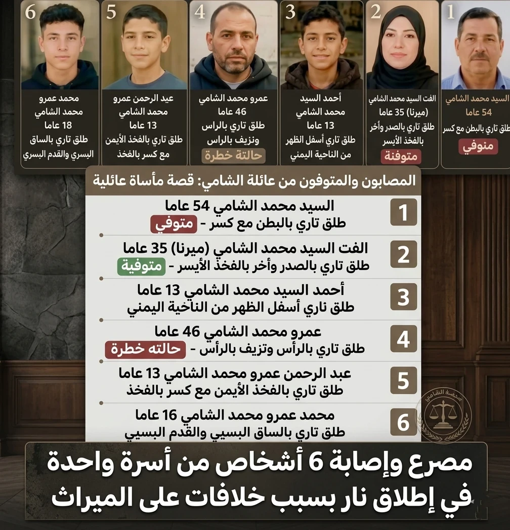 image about غة الدم تفصل في صراع الورثة.. مأساة عائلية تنتهي بمصرع وإصابة 6 من أسرة واحدة
