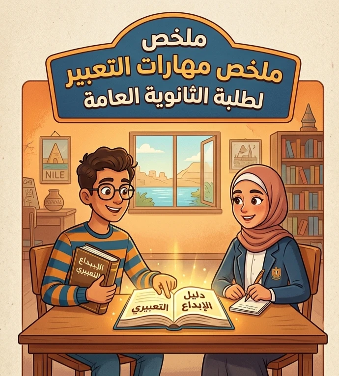 image about 📝 أقوى ملخص في التعبير للصف الثالث الثانوي 2026 PDF | مراجعة شاملة تضمن الدرجة النهائية