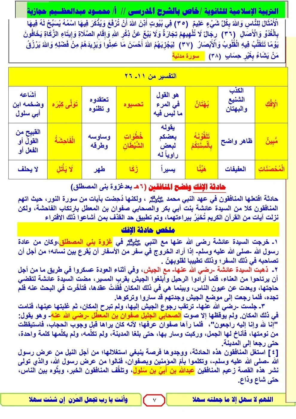 image about 📙 مراجعة التربية الدينية للثانوية العامة 2026.. أقوى ملخص نهائي وأسئلة متوقعة ليلة الامتحان