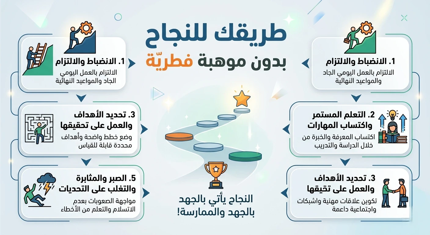 image about كيف تصبح شخصًا ناجحًا بدون موهبة؟