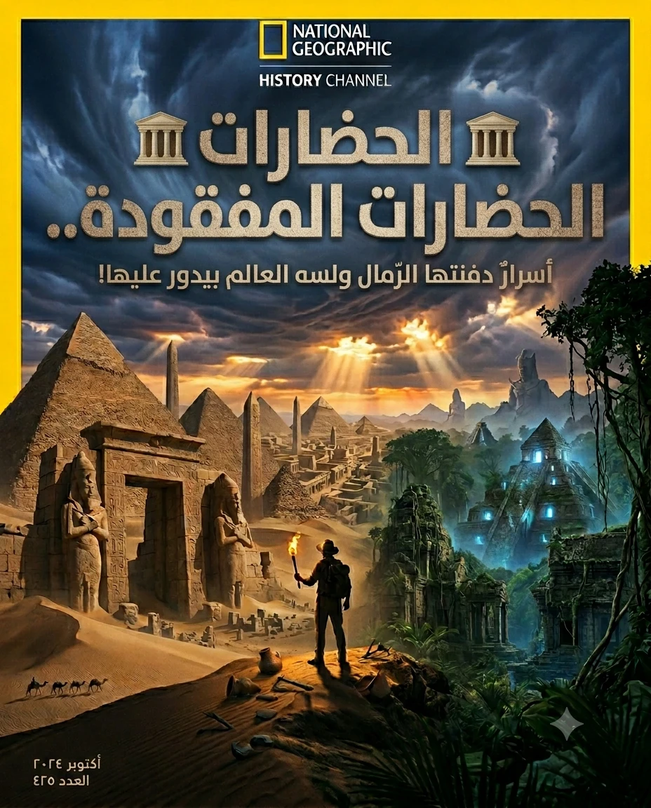 image about 🏛️ الحضارات المفقودة.. أسرار دفنتها الرمال ولسه العالم بيدور عليها!