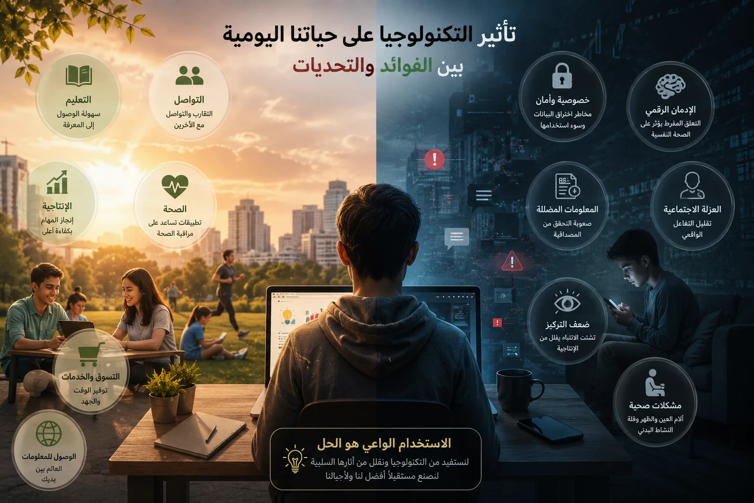 image about تأثير التكنولوجيا على حياتنا اليومية بين الفوائد والتحديات