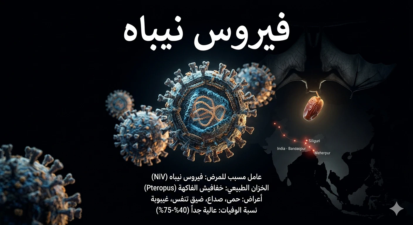 image about 🦠 فيروس نيباه | الخطر الصامت الذي يثير قلق العالم 🌍