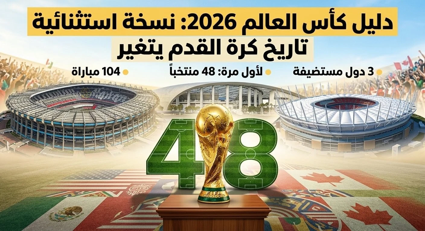 image about كل ما تريد معرفته عن كأس العالم 2026: النظام الجديد وأسرار النسخة الأكبر في التاريخ