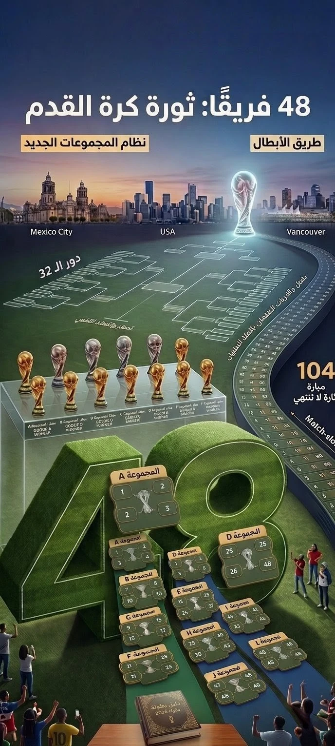 image about كل ما تريد معرفته عن كأس العالم 2026: النظام الجديد وأسرار النسخة الأكبر في التاريخ