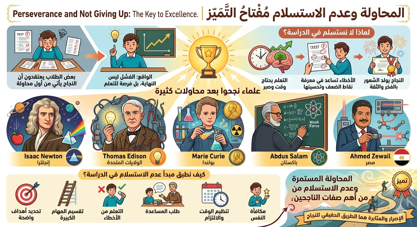 image about المحاولة طريق النجاح: لماذا لا يجب أن نستسلم مهما كانت الصعوبات؟