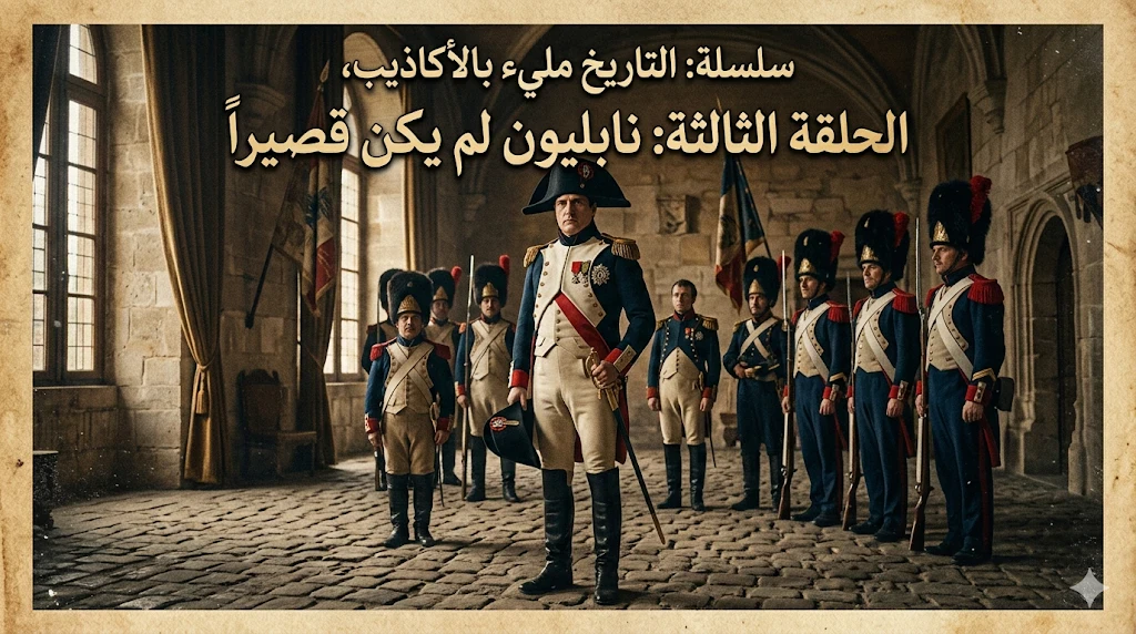 image about سلسلة: التاريخ مليء بالأكاذيب، الحلقة الثالثة: نابليون لم يكن قصيراً