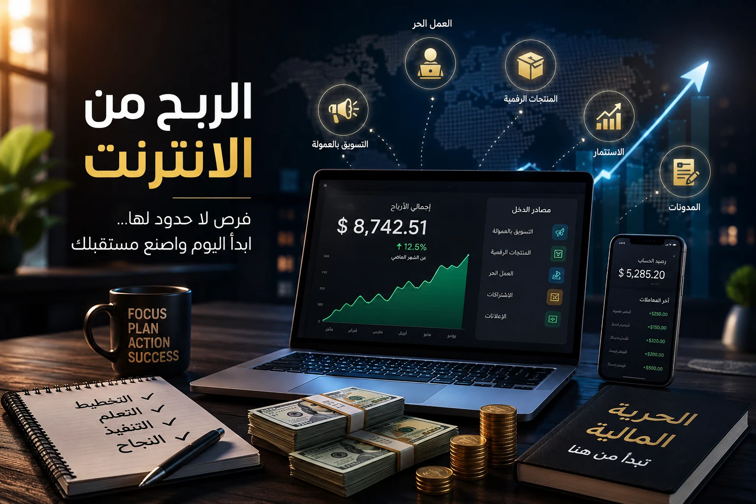 image about كيف تحقق الربح من الإنترنت في 2026  أفضل الطرق لبناء دخل مستدام من المنزل