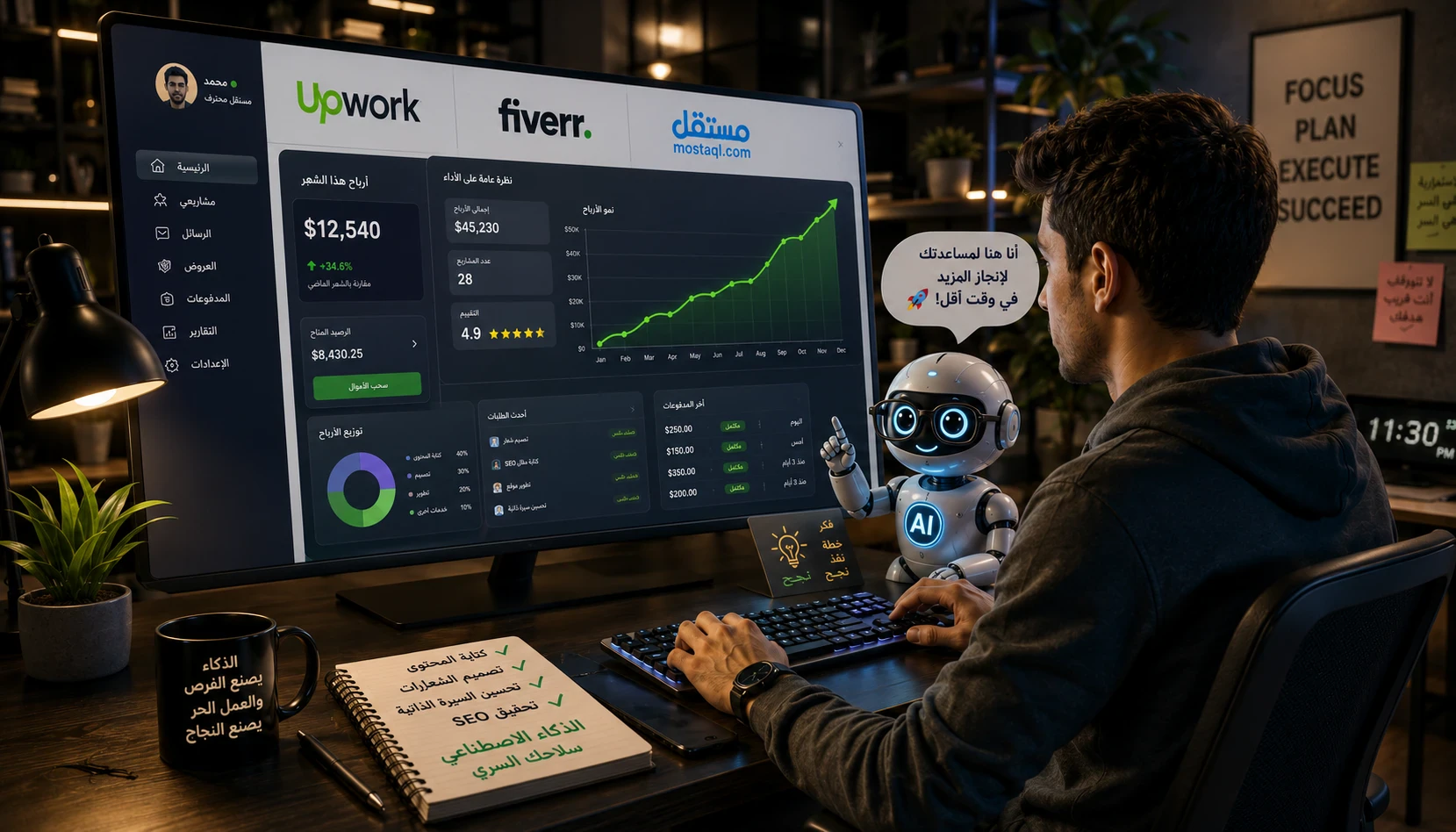 image about 💻 من الصفر إلى الدولار: كيف تبيع خدمات بالذكاء الاصطناعي وتكتسح منصات الفريلانس؟ 💵