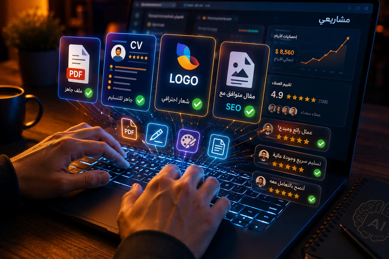 image about 💻 من الصفر إلى الدولار: كيف تبيع خدمات بالذكاء الاصطناعي وتكتسح منصات الفريلانس؟ 💵