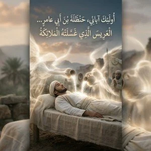 image about «أولئك آبائي»:  حنظلة بن أبي عامر… العريس الذي غسلته الملائكة