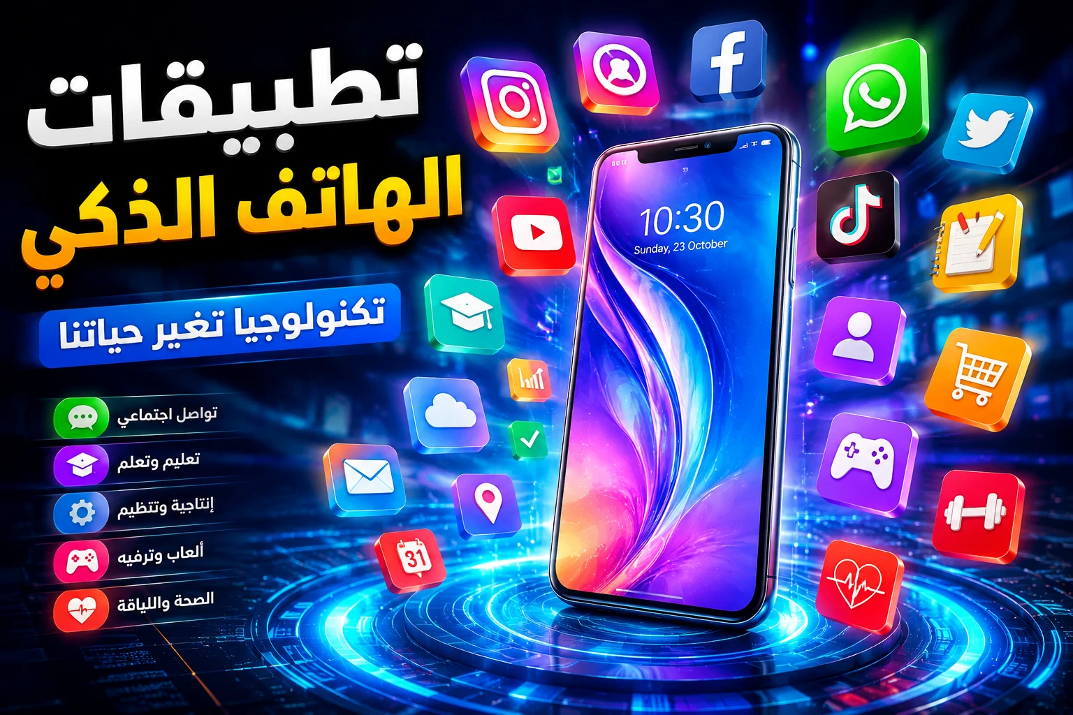 image about تطبيقات الهاتف الذكي: ثورة رقمية غيّرت حياتنا اليومية.
