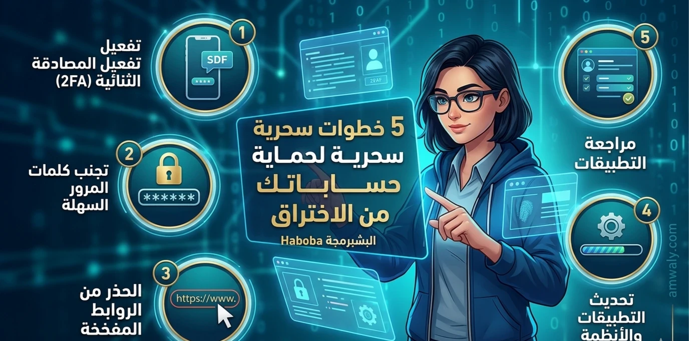 image about 5 خطوات سحرية لحماية حساباتك من الاختراق (دليل مبسط للمبتدئين)
