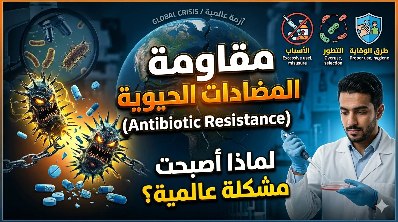 image about مقاومة المضادات الحيوية: تحدٍ عالمي يهدد صحة الإنسان