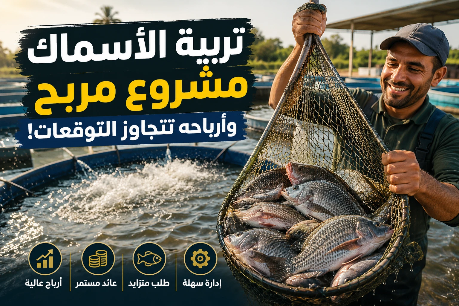 image about كيف تحقق أرباحًا كبيرة من تربية وبيع الأسماك؟ دليل شامل لبدء مشروع الاستزراع السمكي الناجح