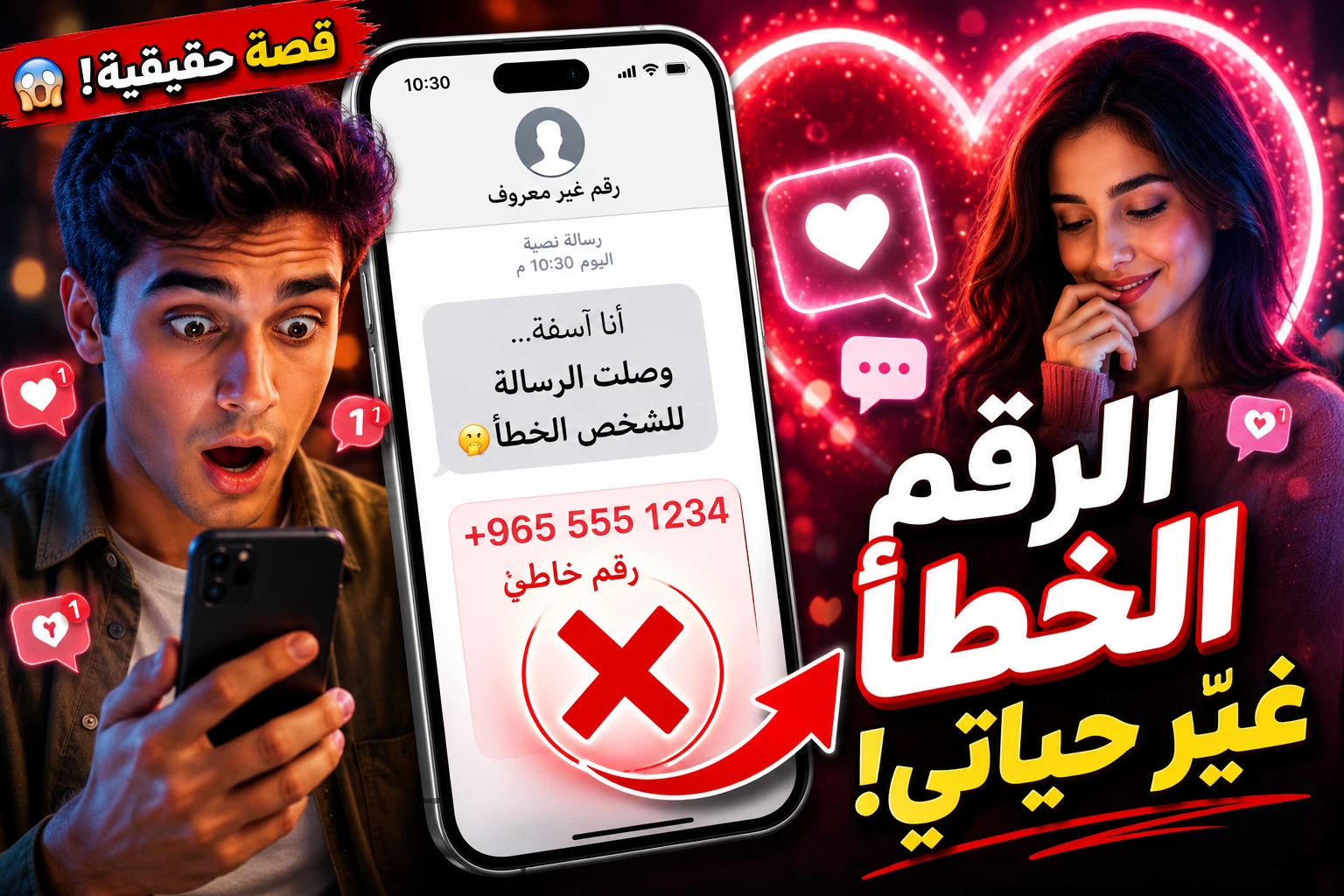 image about أرسل رسالة إلى الرقم الخطأ.. وبعد عام واحد حدث ما لم يتوقعه أحد!