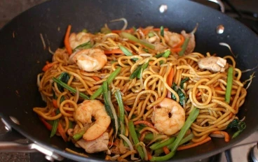 Korean Noodles with Shrimp