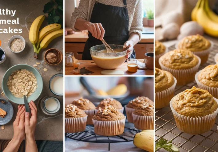 طريقة عمل كب كيك الموز والشوفان الصحي: وصفة سهلة ومغذية