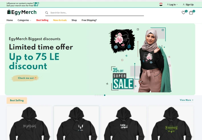 كيفية الربح من موقع EgyMerch.com