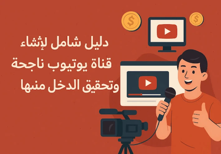 دليل شامل لإنشاء قناة يوتيوب ناجحة وتحقيق الدخل منها 2025