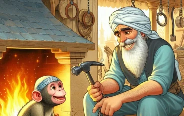 قصة قصيرة بعنوان  الحداد (العم صلاح)  والقرد 