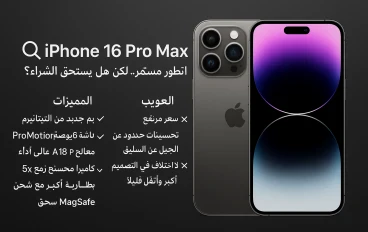🔍 iPhone 16 Pro Max: التطور مستمر… لكن هل يستحق الشراء؟