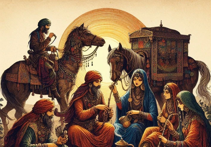 " الغَجَر" : قبائل البدو نشئوا في بلاد الهند.