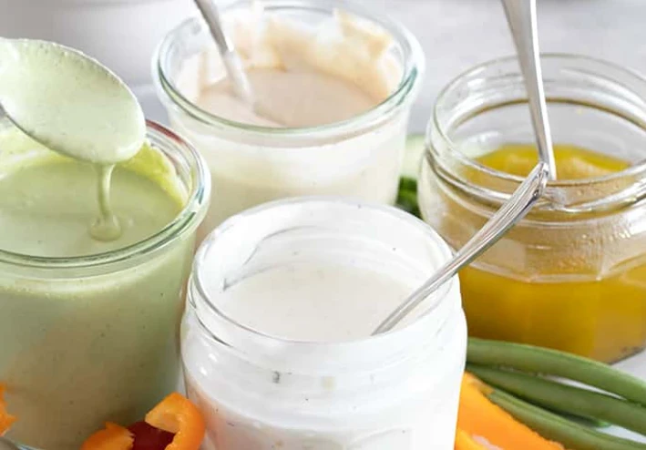 All kinds of sauces and dressings for the best salad
