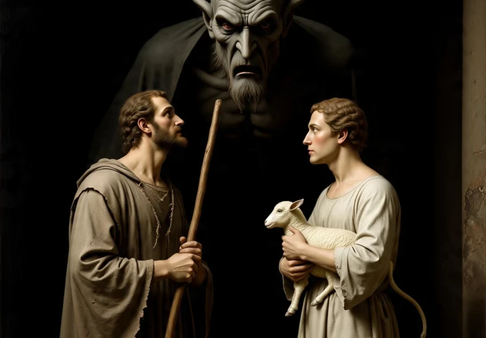 Cain and Abel, sons of Adam (peace be upon him).