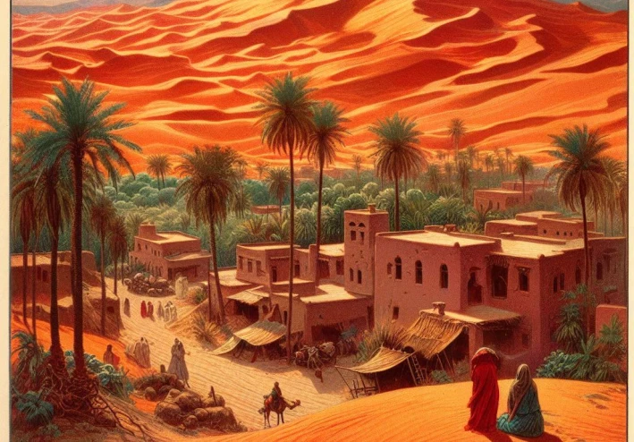 واحة ولاد سْعيد في الجزائر: شهدت منذ زمن طويل مجتمعات زراعية دائمة.