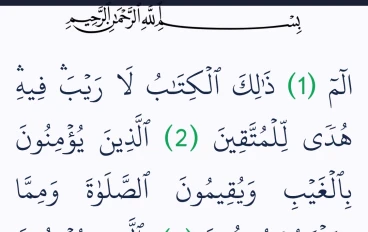 ذَٰلِكَ ٱلۡكِتَٰبُ لَا رَيۡبَۛ فِيهِۛ هُدٗى لِّلۡمُتَّقِينَ