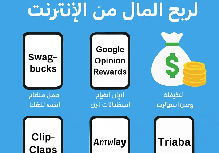 "أفضل 5 تطبيقات لربح المال من الهاتف – دليلك خطوة بخطوة"