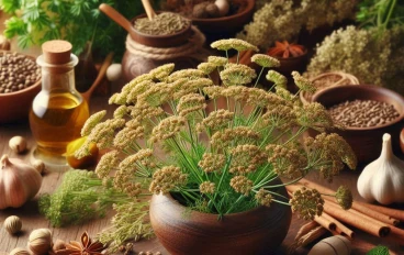  الكمون : نبات عشبي حولي ينتمي إلى فصيلة الخيميات (Apiaceae)