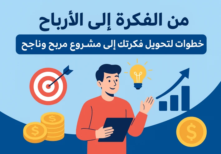 من الفكرة إلى الأرباح: الدليل العملي لتحويل فكرتك إلى مشروع مربح وناجح