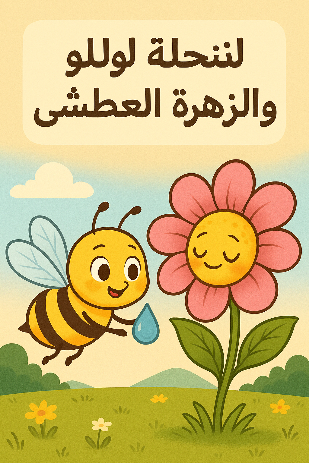 صورة مقال النحلة لولو والزهرة العطشى 🐝🌸