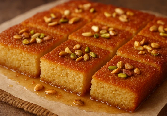 طريقه عمل البسبوسة بالسمنة البلدي
