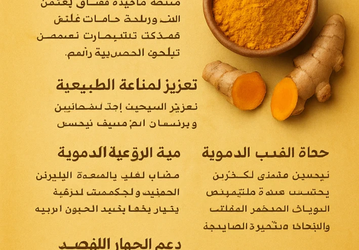 الكركم: الذهب الصحي الذي يعزز قوة الجسم ويحميه من الأمراض