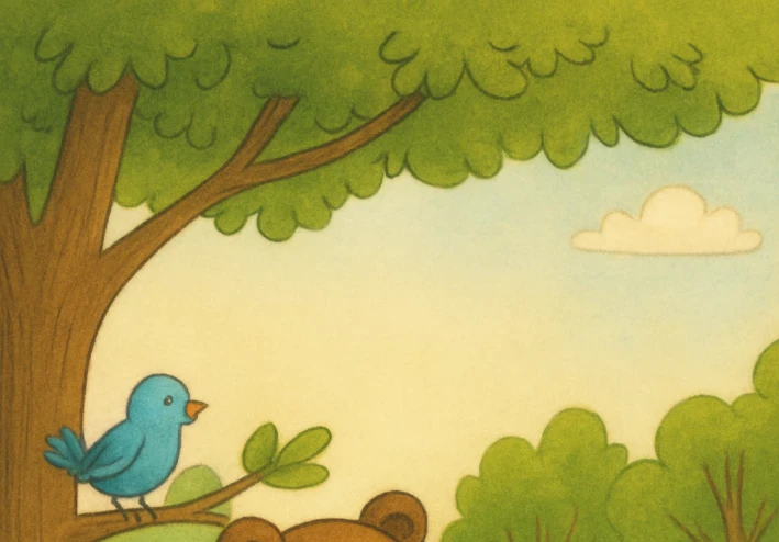 صداقة في الغابة.