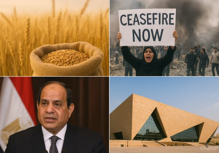 Egypt’s Key Updates Today: Wheat Deal, Gaza Ceasefire Talks, and Cultural Delays