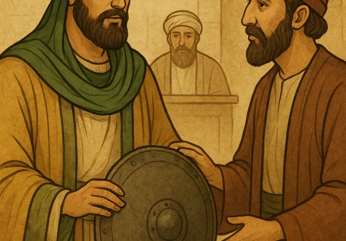 قصة علي بن أبي طالب والدرع: درس في العدل من زمن الصحابة