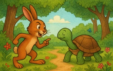 سباق الحكمة: الأرنب والسلحفاة.