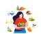 صورة مقال نومك ، نفسيتك ومزاجك له علاقة وثيقة مع نوعية أكلك 🥗 التغذية وعلاقتها بالهرمونات والمزاج ♥️