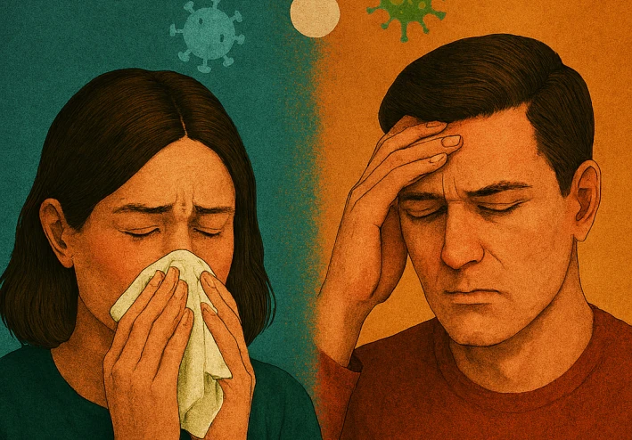 ✨ ما الفرق بين نزلة البرد والإنفلونزا؟ 🤔🤧