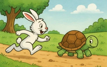 قصة الأرنب والسلحفاة 