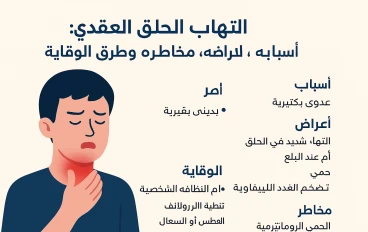 التهاب الحلق العقدي أسبابه أعراضه مخاطره وطرق الوقاية