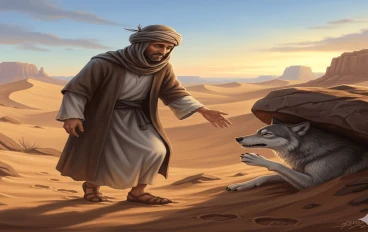 قصة الرجل الفقير الذي طردتة زوجتة فقابل ذئب واصبح أغنى رجل في القرية 