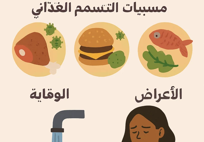 الأمراض المنقولة عن طريق الطعام | أسبابها وأعراضها وطرق الوقاية